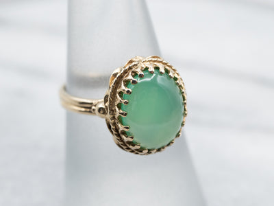925 Sterling Silver Green Chalcedony Ring, Silver Chalcedony Ring,  Chalcedony Bezel Ring, Gift for Her, Green Gemstone Ring, Handmade Ring -  Etsy
