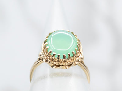 Artisan Crafted Sterling Silver Green Chalcedony Ring - QVC.com