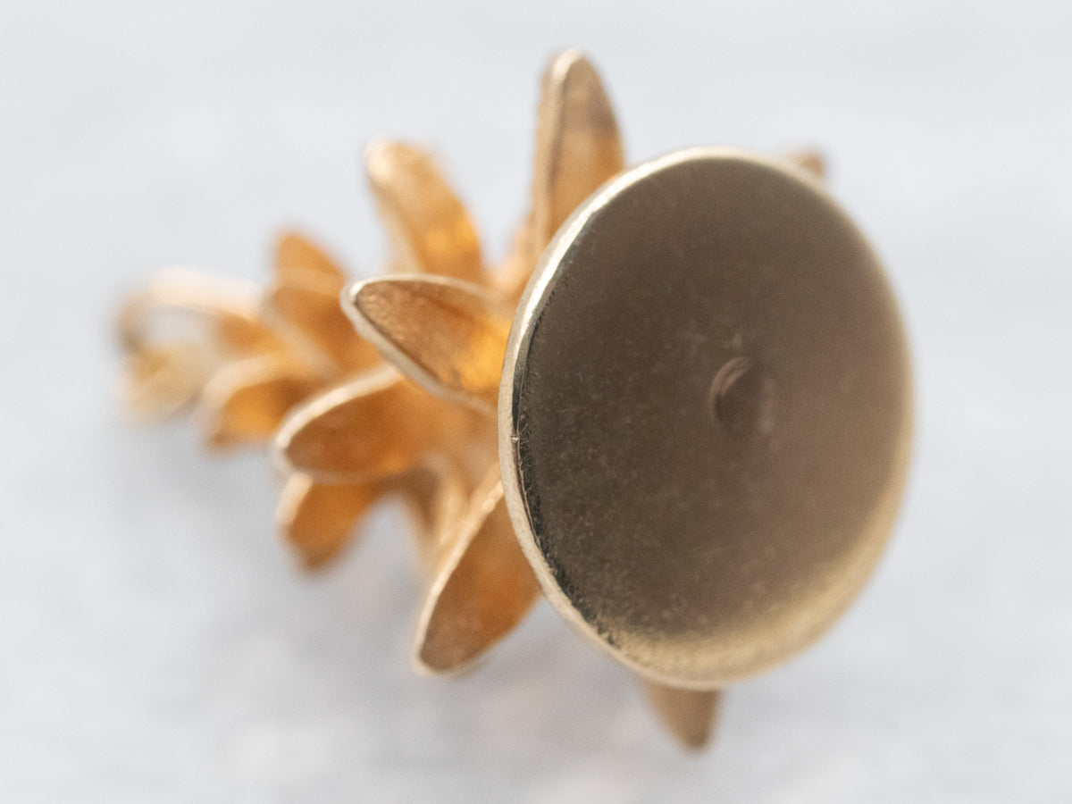 Vintage Gold Evergreen Charm