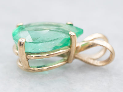 Stunning Teardrop Emerald Pendant