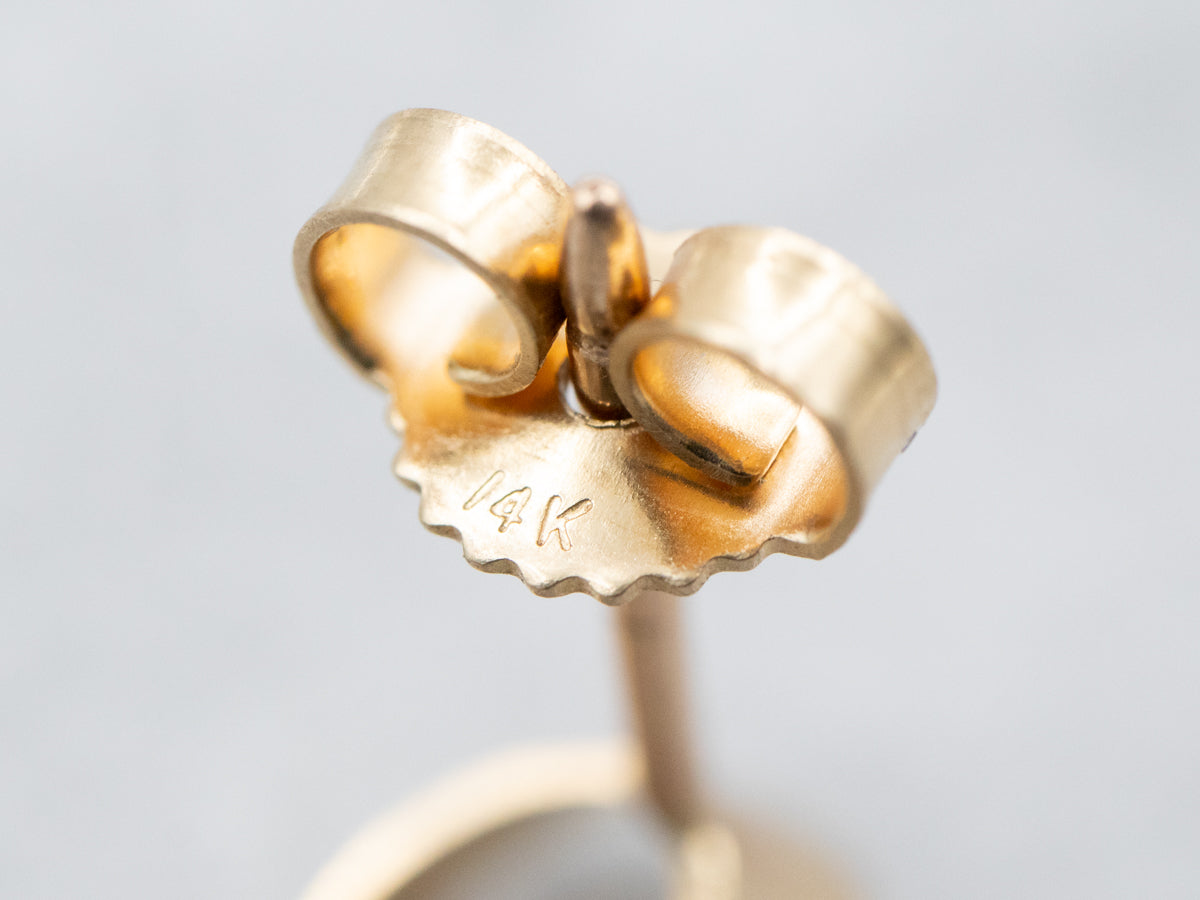 Elongated Oval Drop Earrings