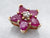 Ruby Flower Pendant with Diamond Center