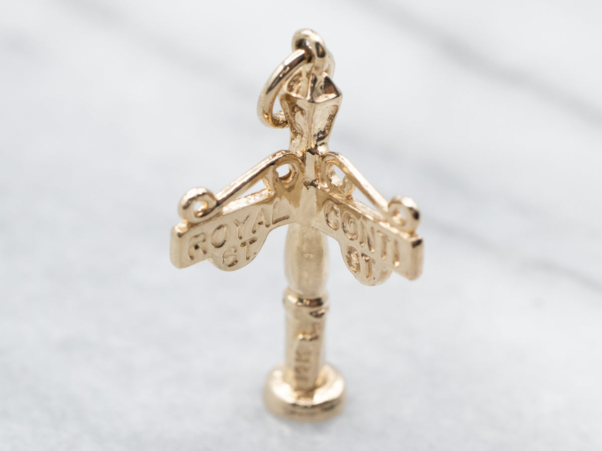 Street Sign Charm Pendant