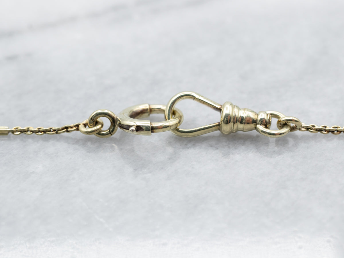 Green Gold Vintage Pocket Watch Chain