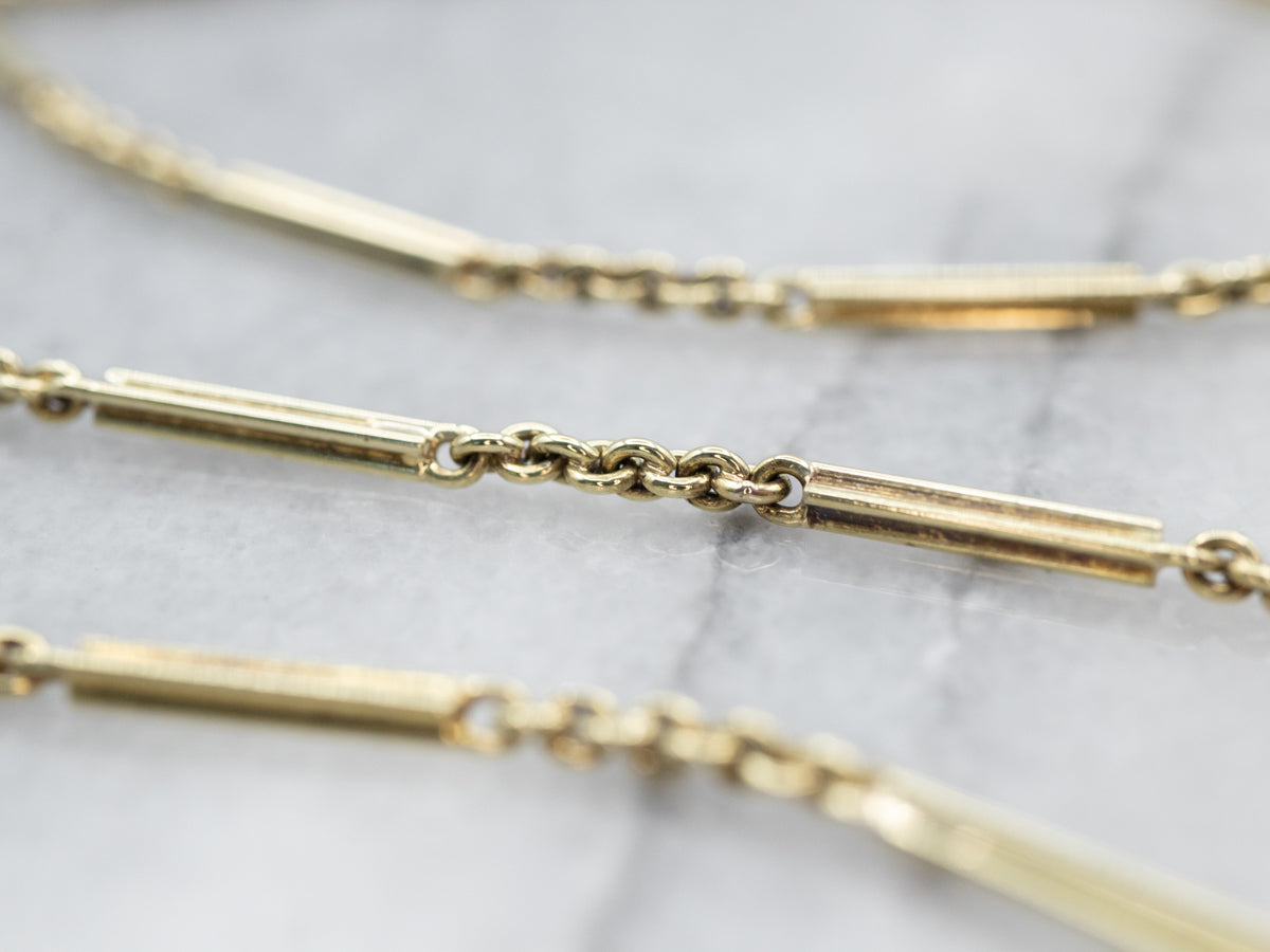 Green Gold Vintage Pocket Watch Chain