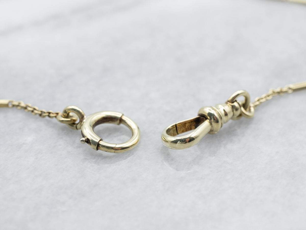 Green Gold Vintage Pocket Watch Chain