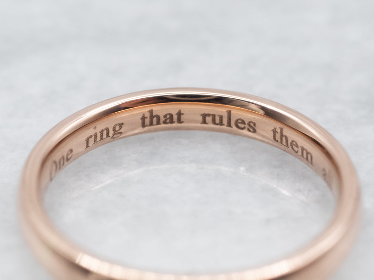 One Ring to Rule Them All Rose Gold Band