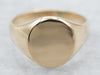 Classic Gold Oval Top Signet Ring