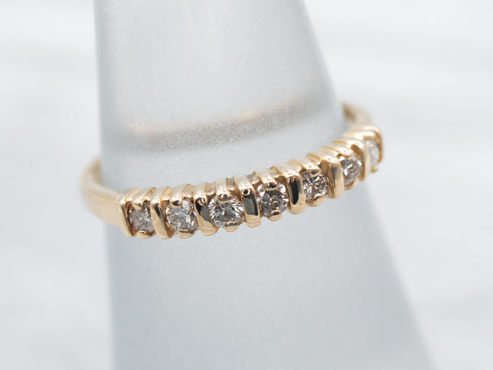 Gold Bar Set Diamond Band