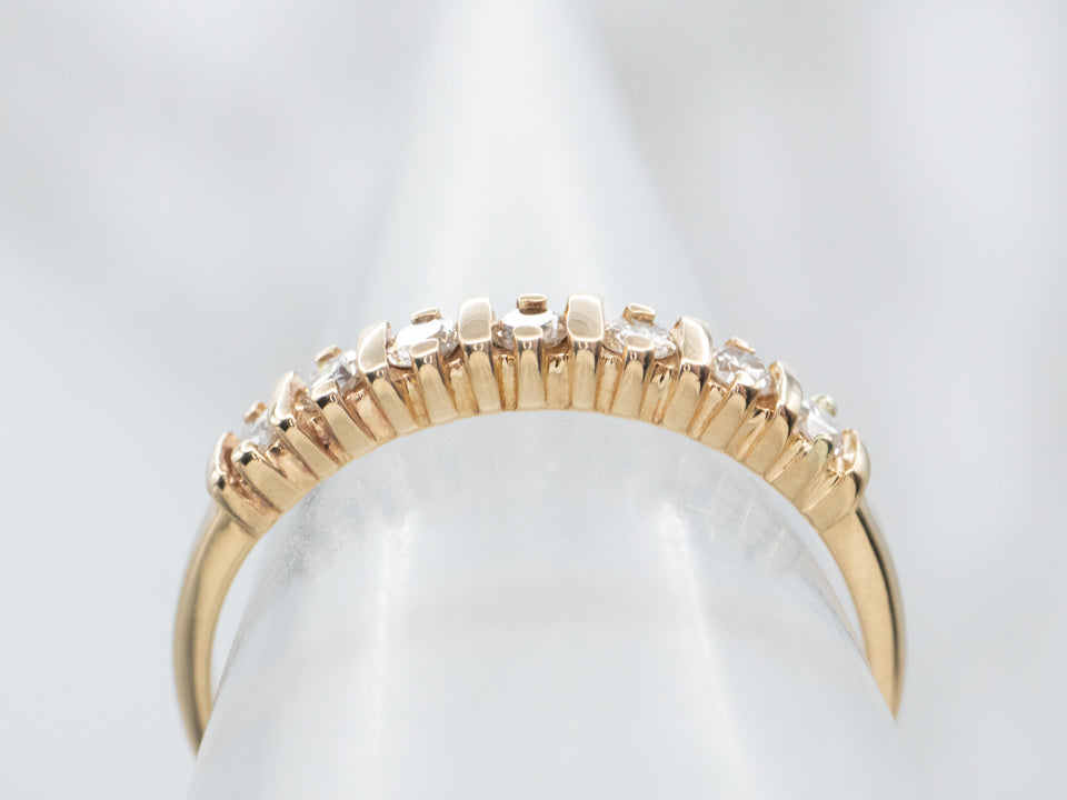 Gold Bar Set Diamond Band