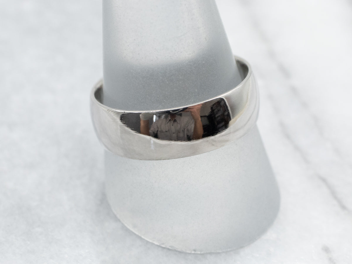 Polished Platinum Wedding Band