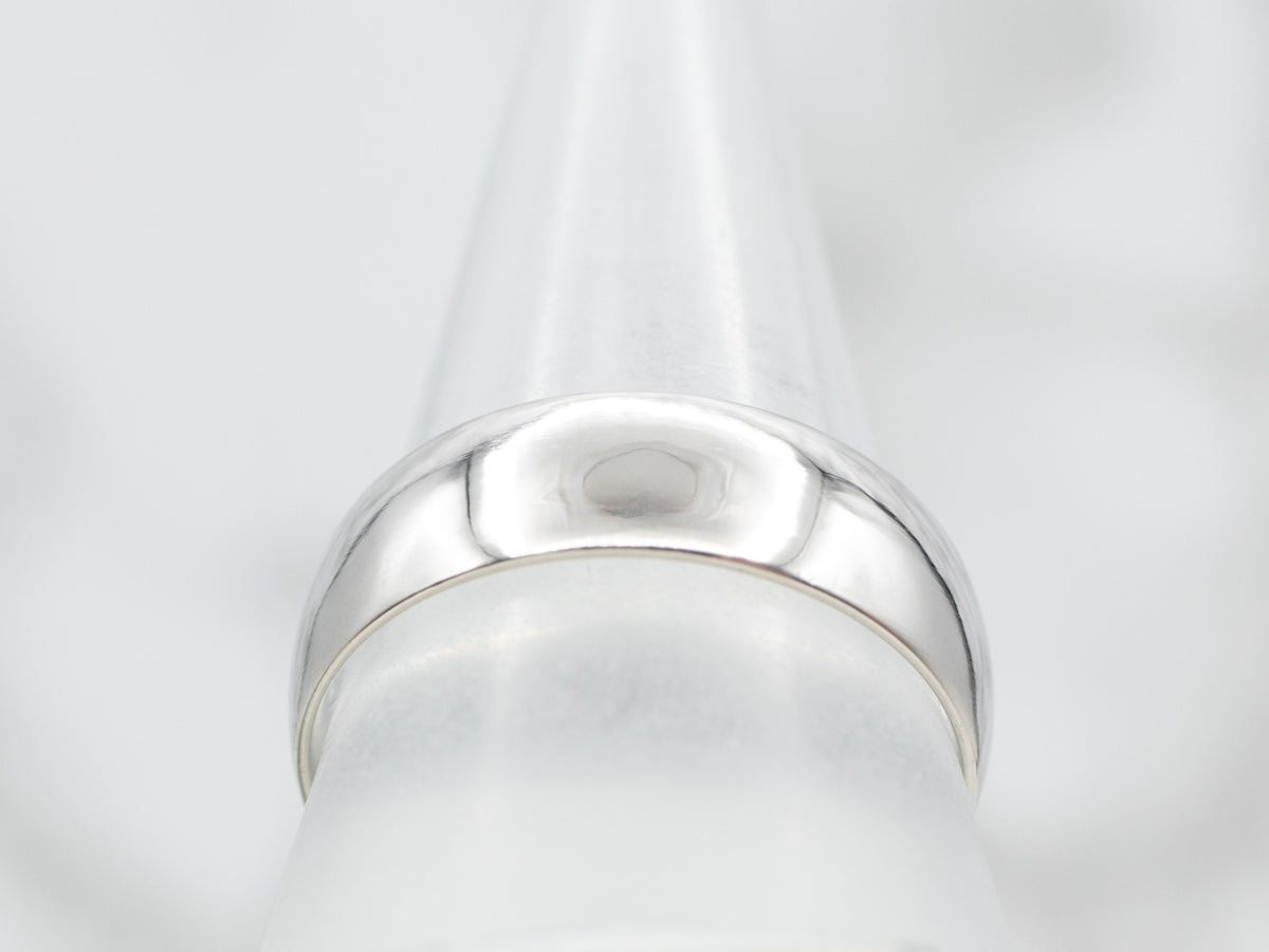 Polished Platinum Wedding Band