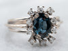 Stunning Sapphire and Diamond Halo Ring