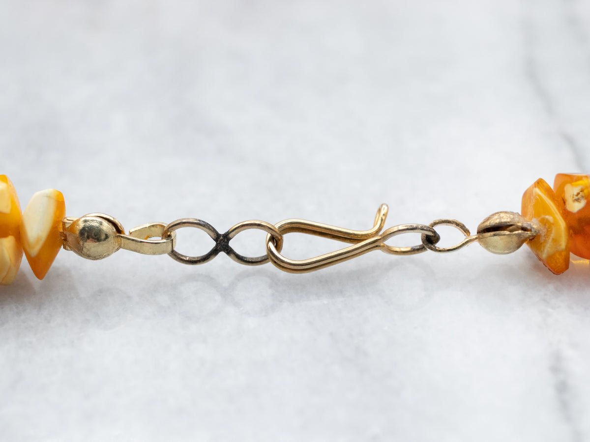 Graduated Amber Nugget Necklace