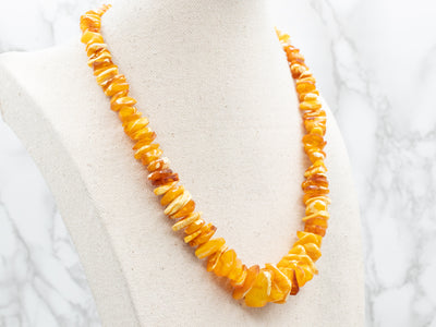 Graduated Amber Nugget Necklace