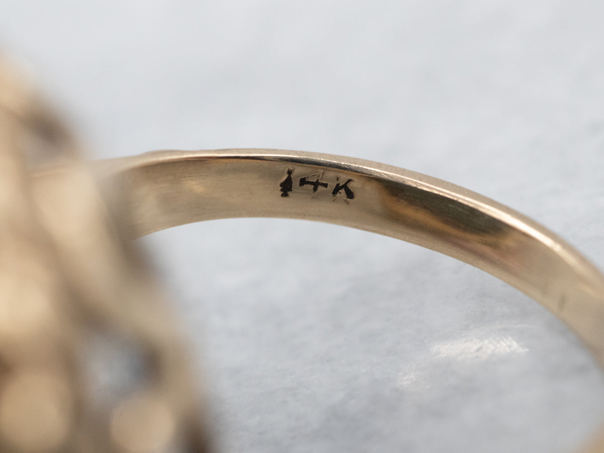 Delicate Nephrite Jade Cocktail Ring