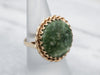 Delicate Nephrite Jade Cocktail Ring