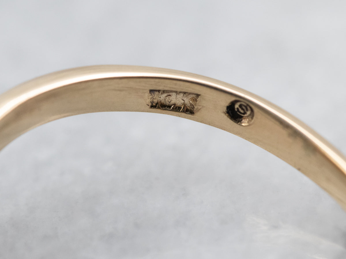 Yellow Gold Opal Bypass Ring