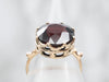 Vintage Garnet and Gold Solitaire Ring