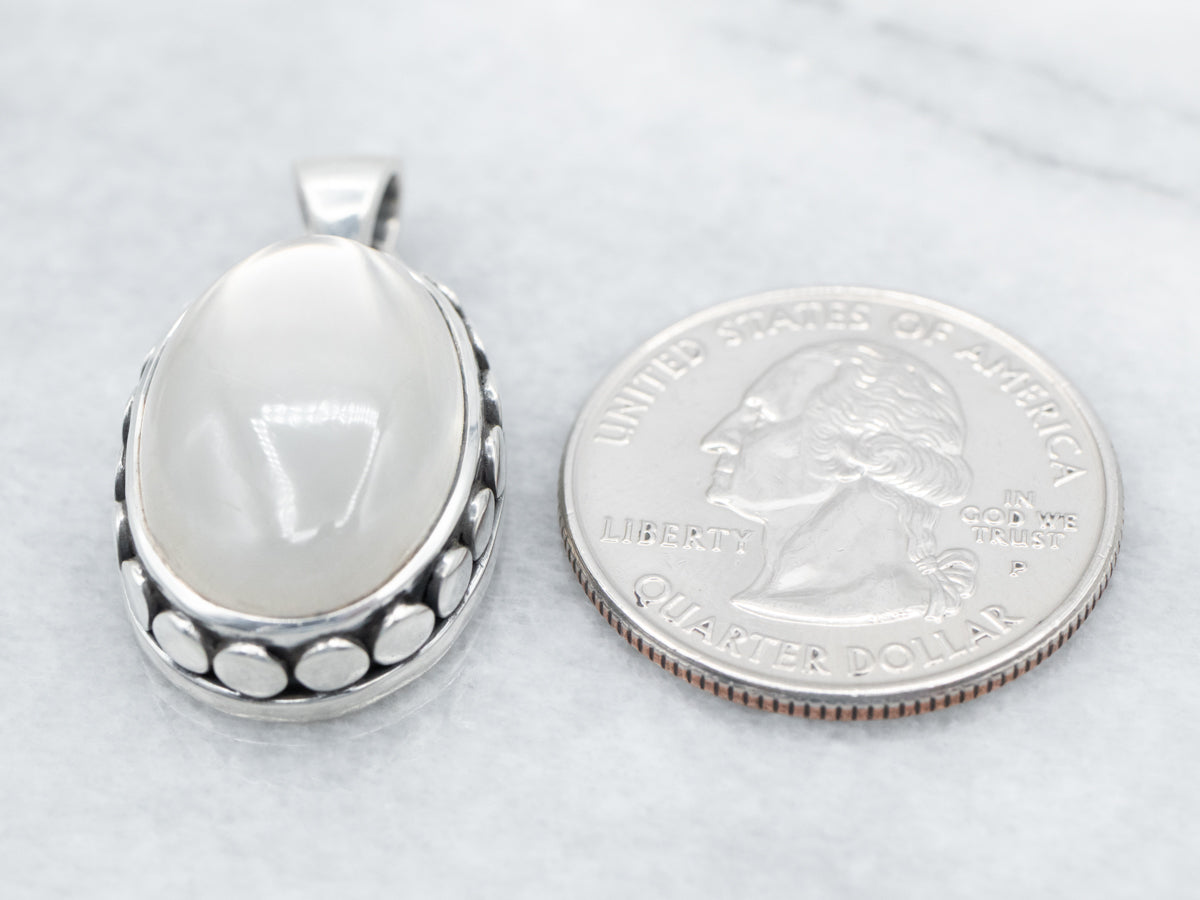 Sterling Silver Boho Moonstone Pendant