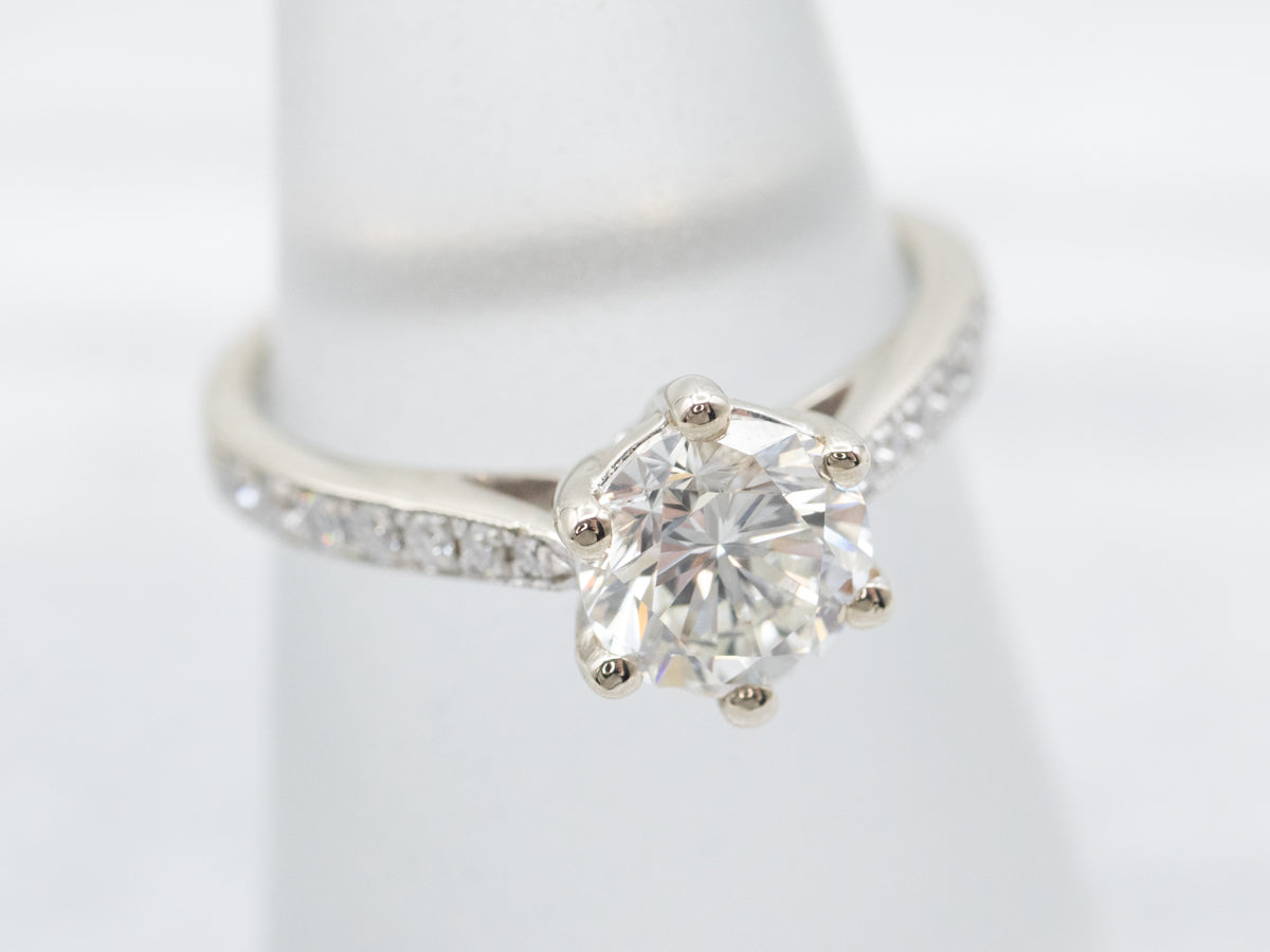 Classic Diamond White Gold Engagement Ring