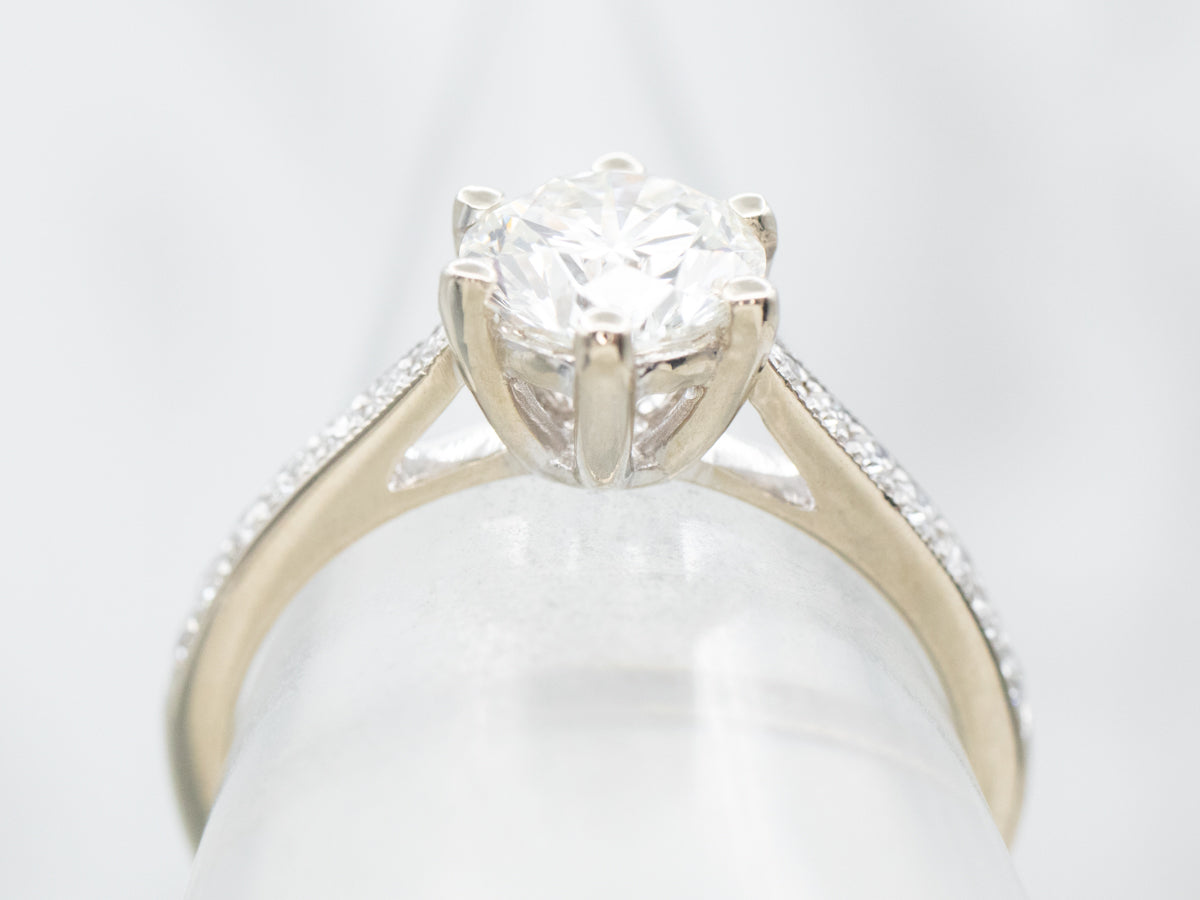 Classic Diamond White Gold Engagement Ring
