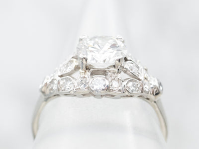 Stunning Art Deco Diamond and Platinum Engagement Ring
