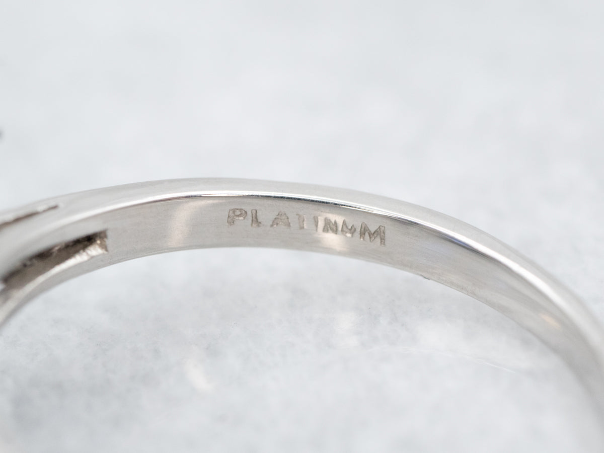 Gorgeous Retro Era Sapphire and Diamond Engagement Ring