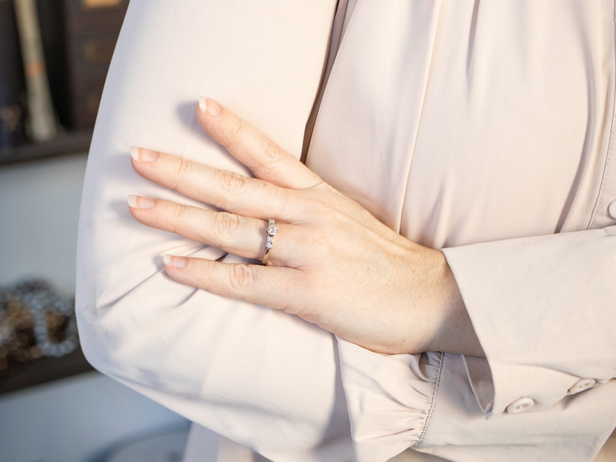 White Gold Vintage Diamond Engagement Ring