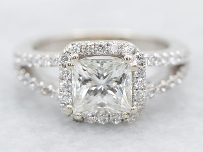 Modern EGL Certified Diamond Engagement Ring