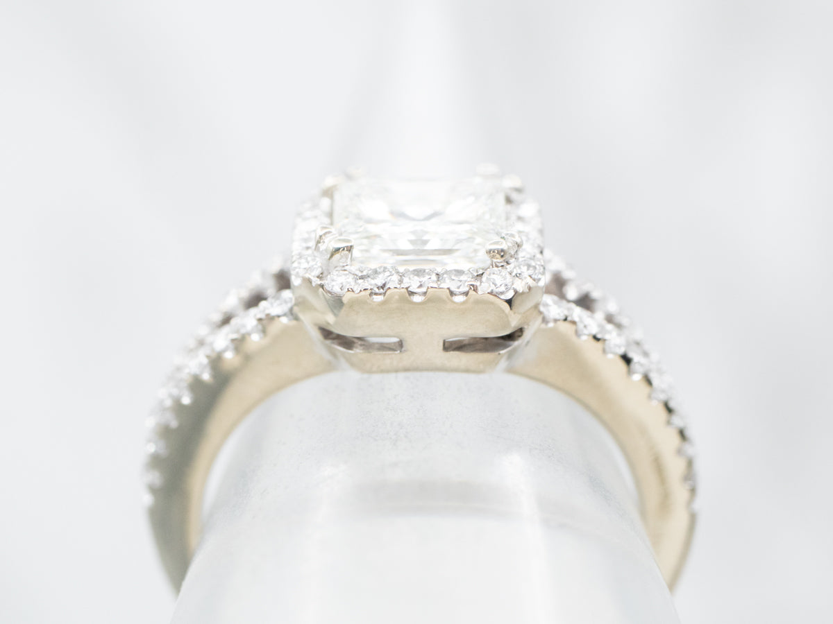 Modern EGL Certified Diamond Engagement Ring
