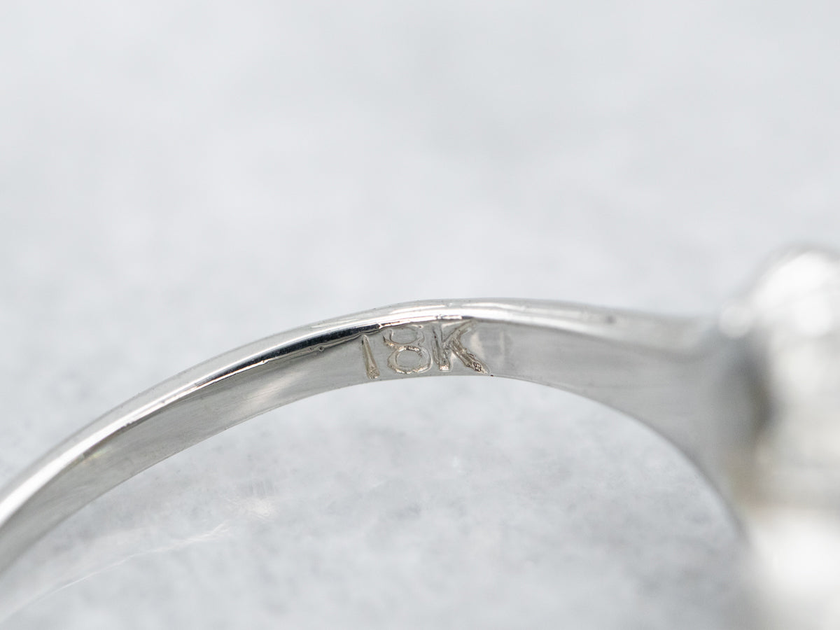 Art Deco Princess Cut Diamond Engagement Ring