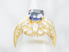 18K Gold Sapphire and Diamond Cocktail Ring