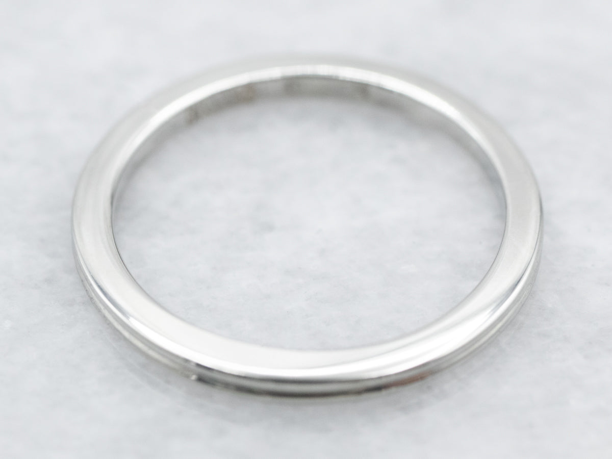 Vintage Orange Blossom 18-Karat White Gold Band