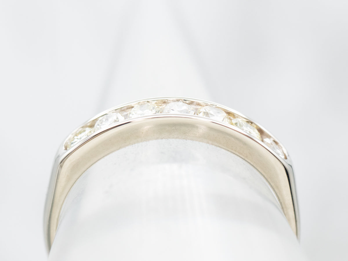 White Gold Channel Set Diamond Band