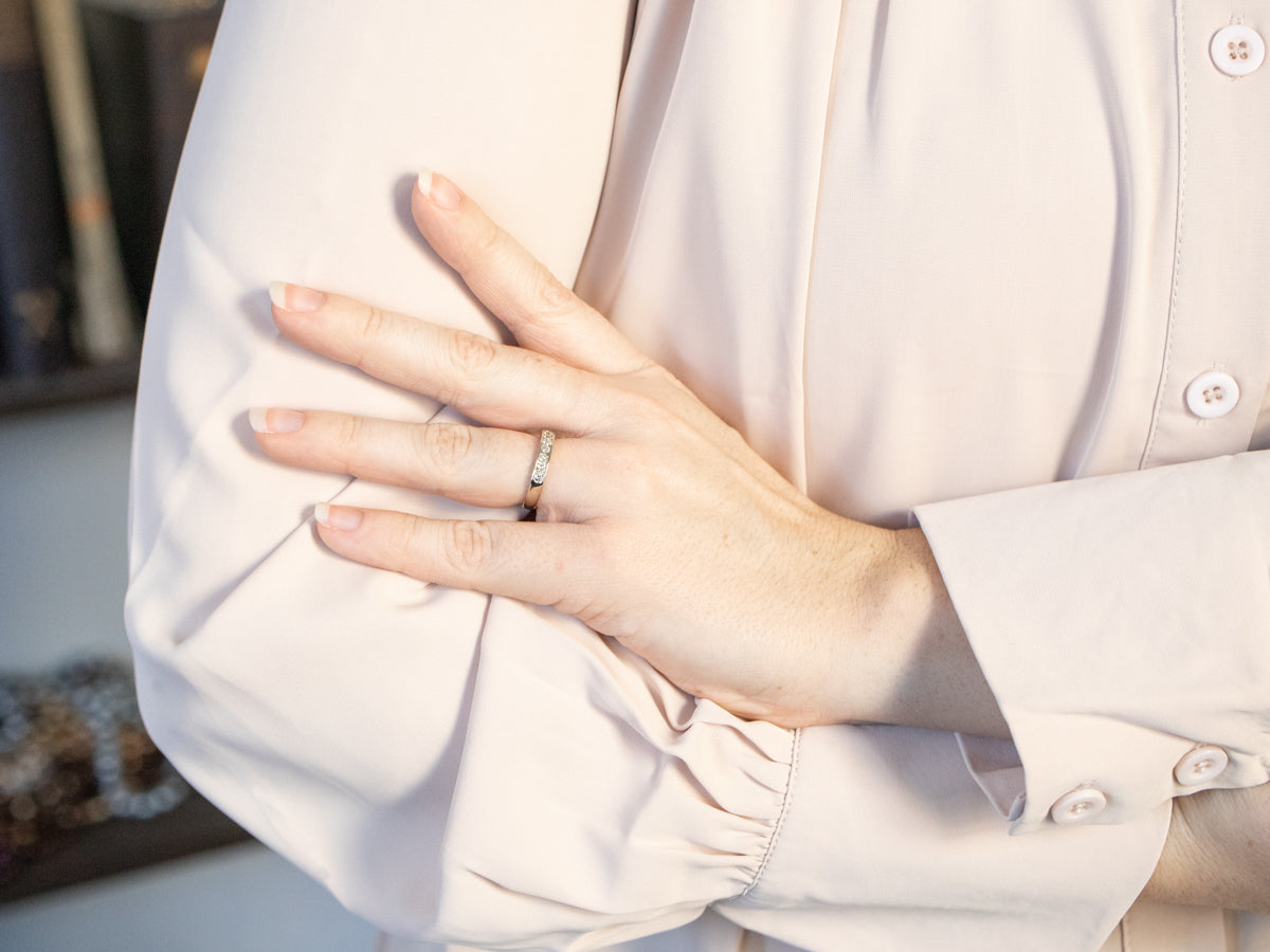 White Gold Channel Set Diamond Band