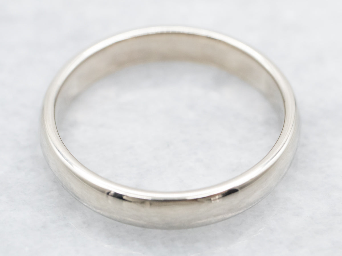 Plain White Gold Band