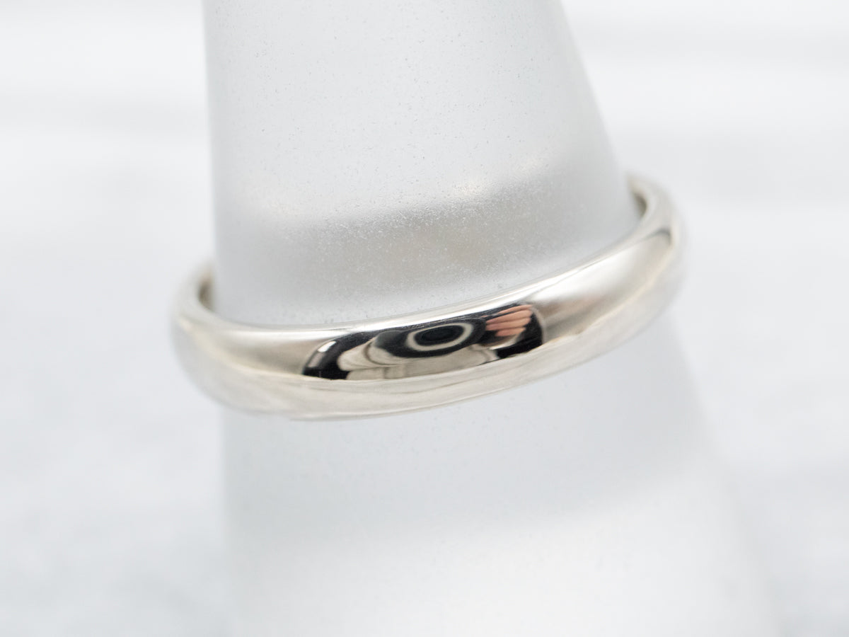 Plain White Gold Band