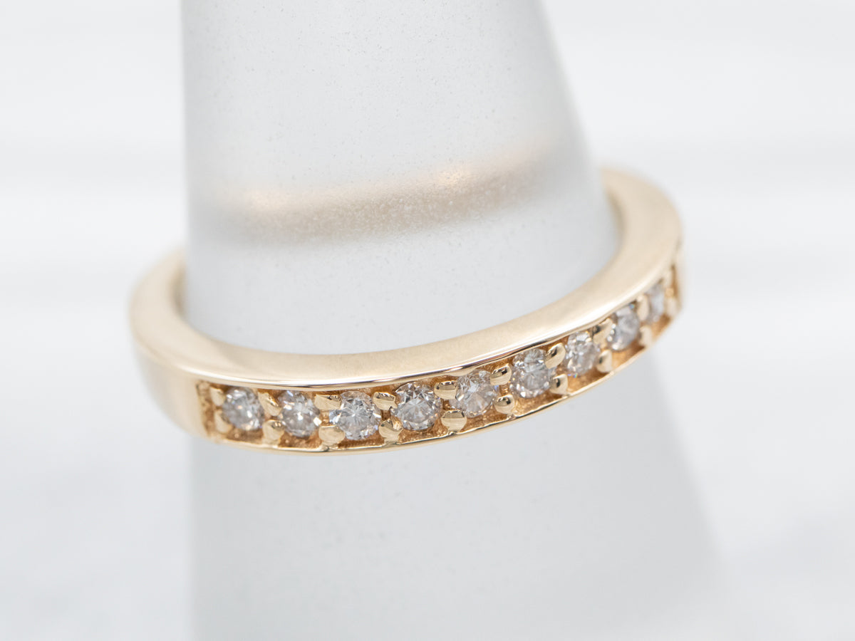 Vintage Yellow Gold Diamond Band