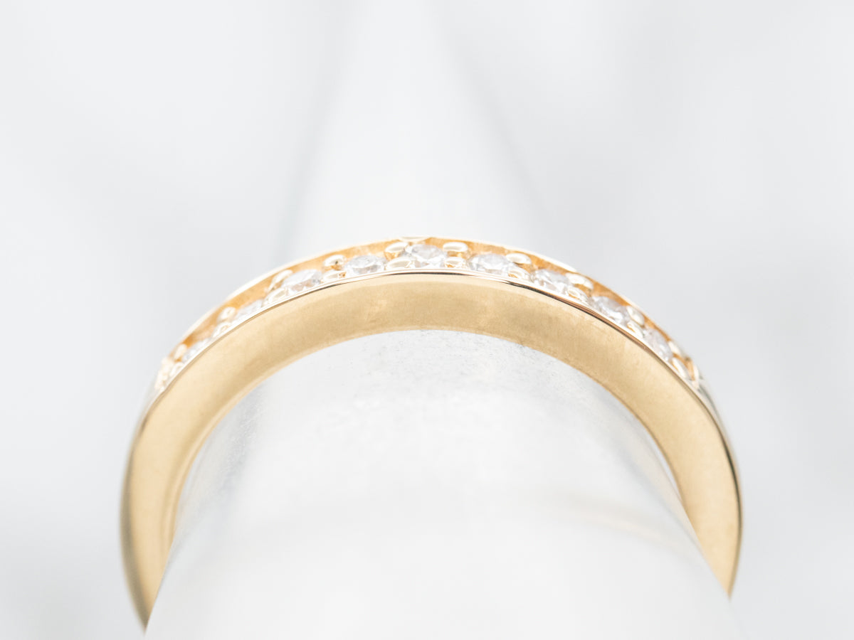 Vintage Yellow Gold Diamond Band