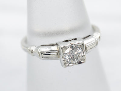 Vintage 1930s Diamond Solitaire Engagement Ring