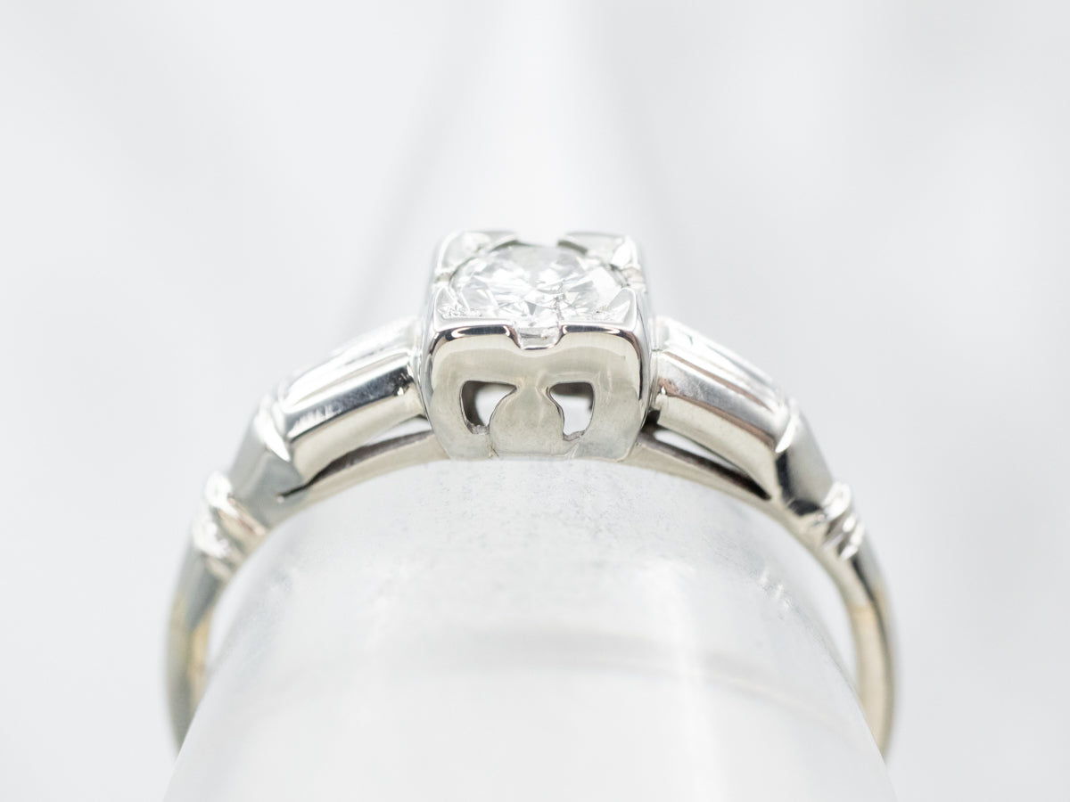 Vintage 1930s Diamond Solitaire Engagement Ring