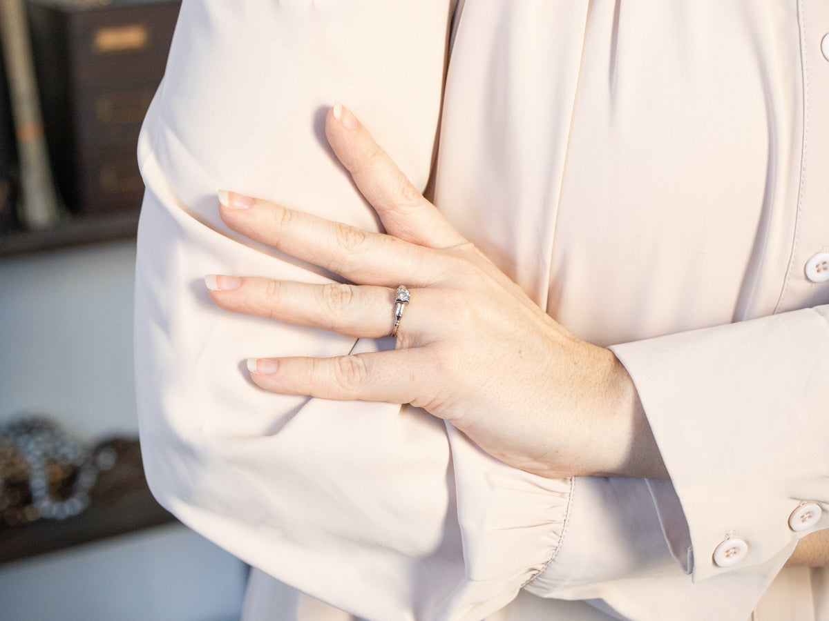 Vintage 1930s Diamond Solitaire Engagement Ring