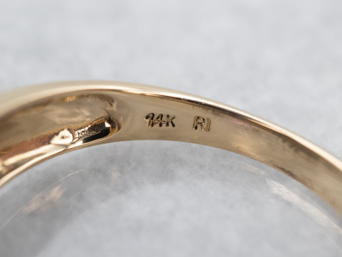 Textured Gold Amethyst Cocktail Ring