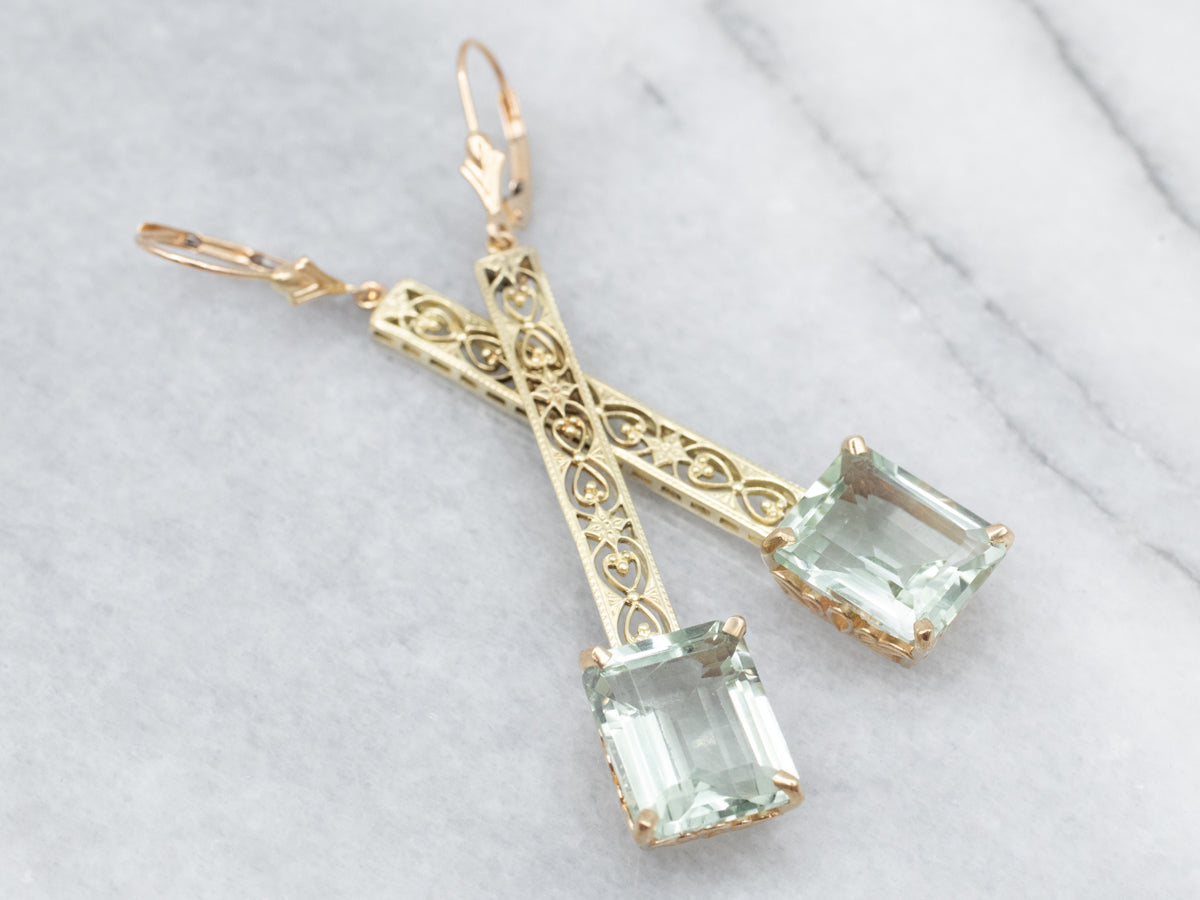 Prasiolite Drop Earrings main image 0