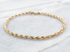 French Rope Gold Twist Chain Bracelet