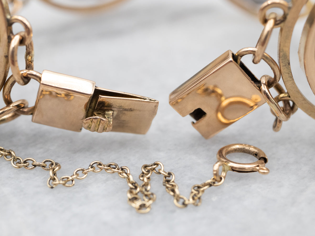 Stunning Dendritic Agate Cabochon Link Bracelet