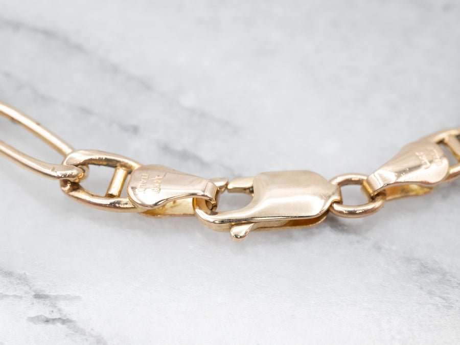 Bright Polished Figaro Chain Bracelet