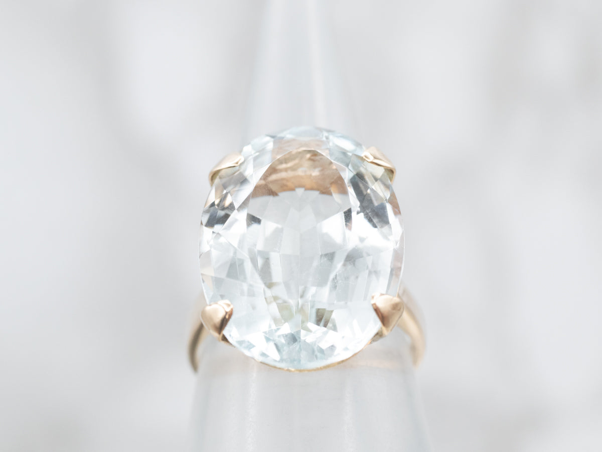 Lovely Blue Topaz Cocktail Ring