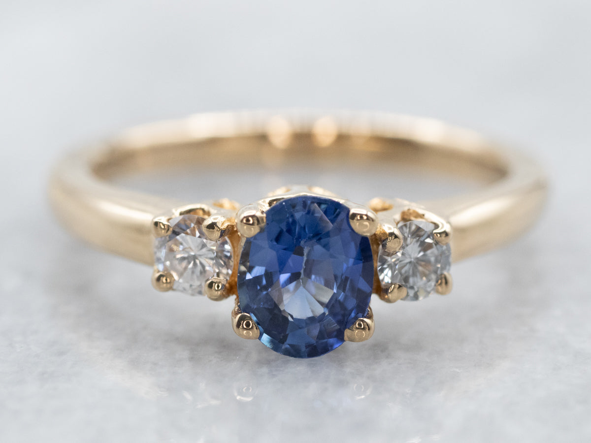 Sapphire and Diamond Anniversary Ring